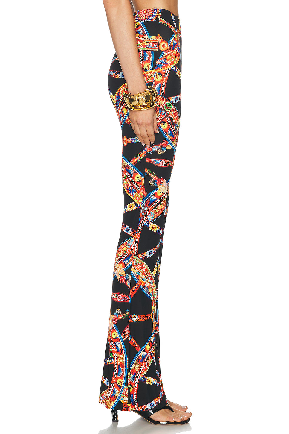 Organzino Pes Caretto Print Flare Pant