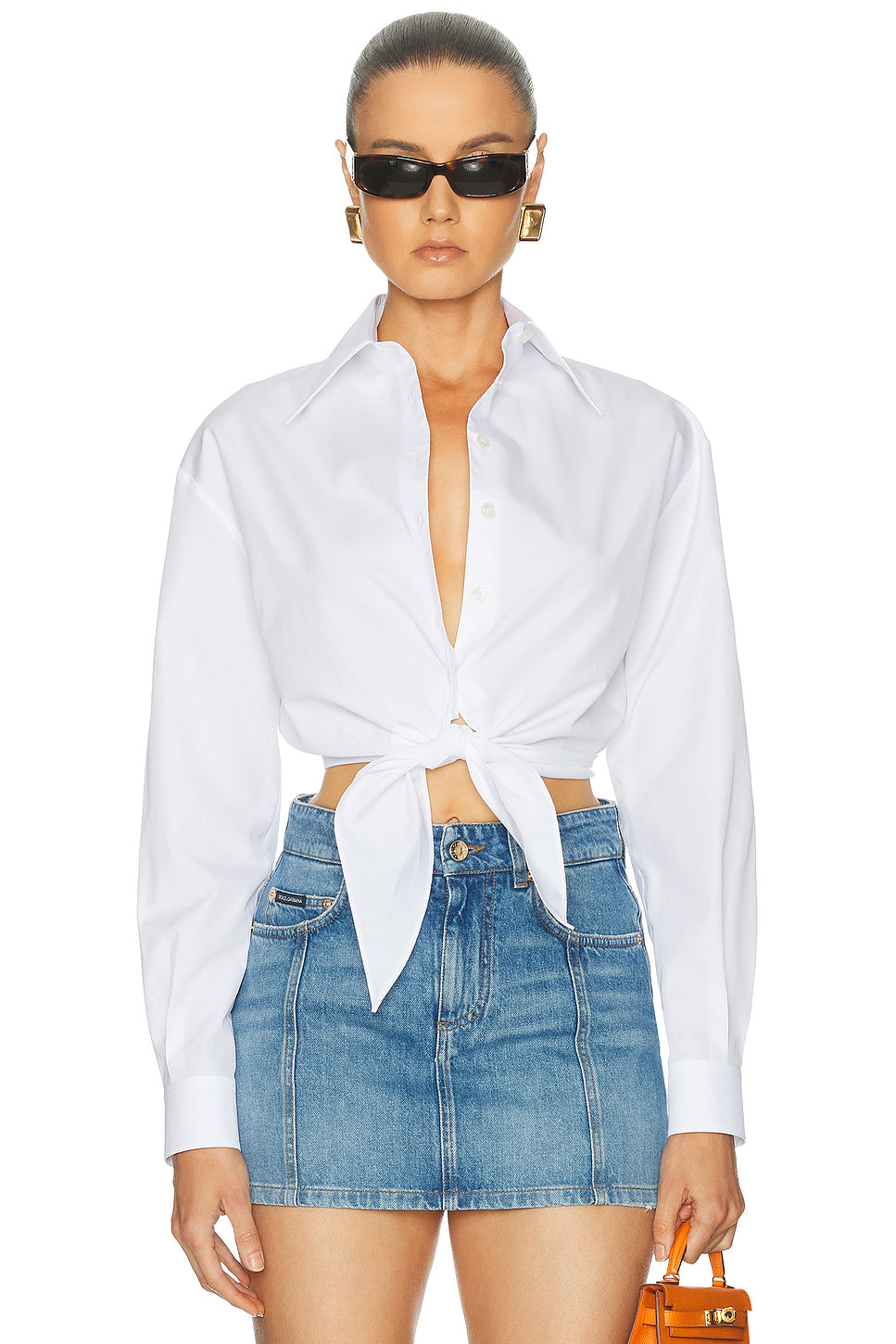Poplin Button Up Top