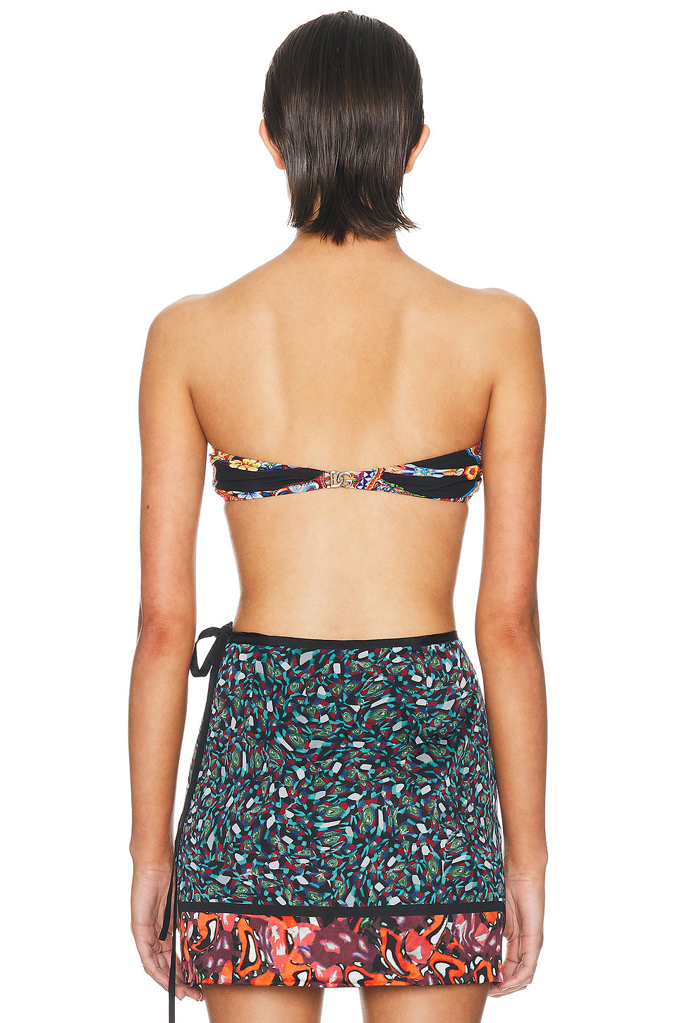 Organzino Pes Carretto Print Tube Top
