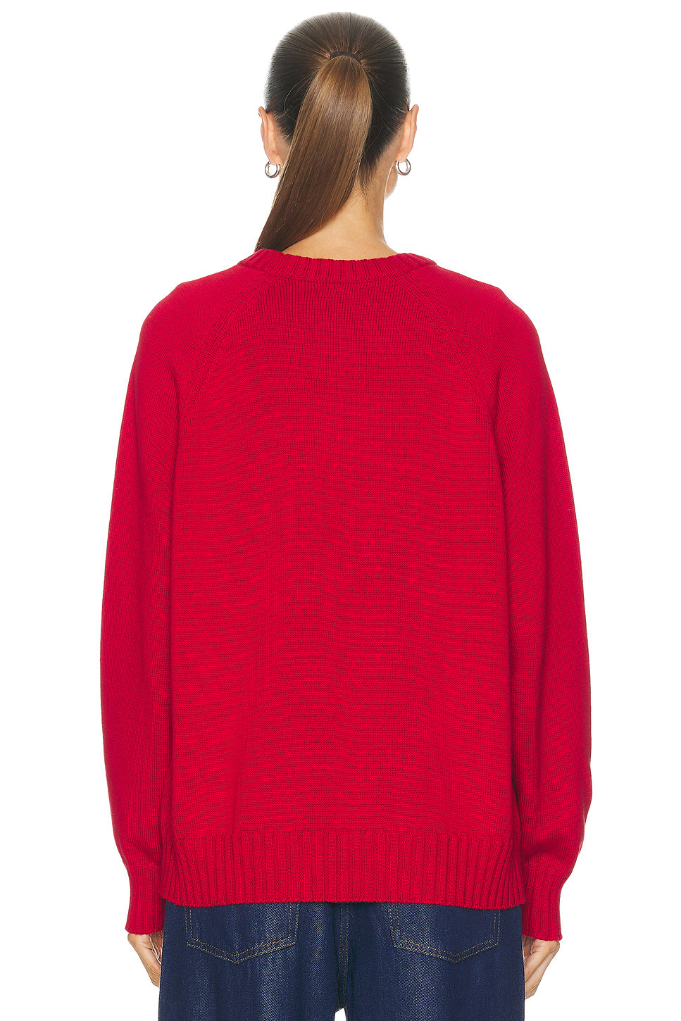 The Cotton Knit V Neck Sweater