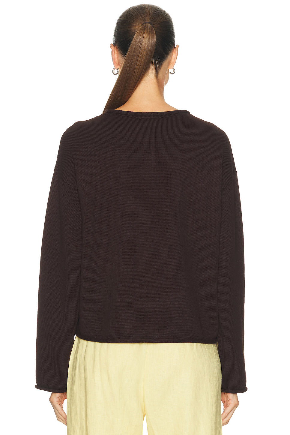The Cotton Knit Roll Cardigan