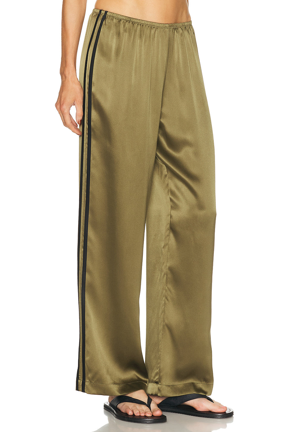 The Silk Stripe Simple Pant