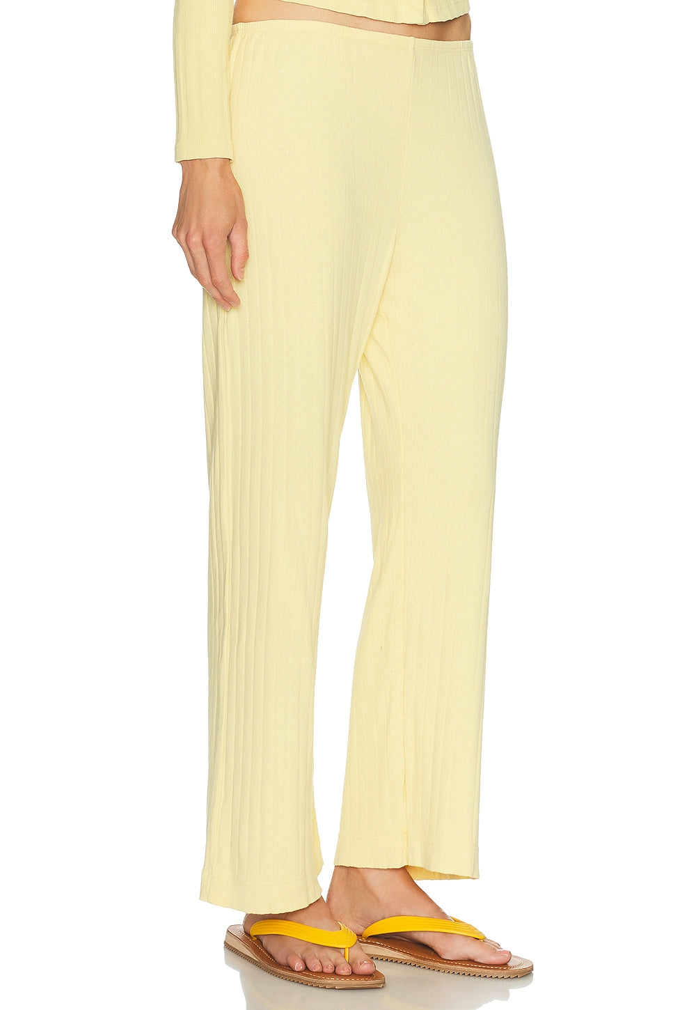 The Pointelle Simple Crop Pant