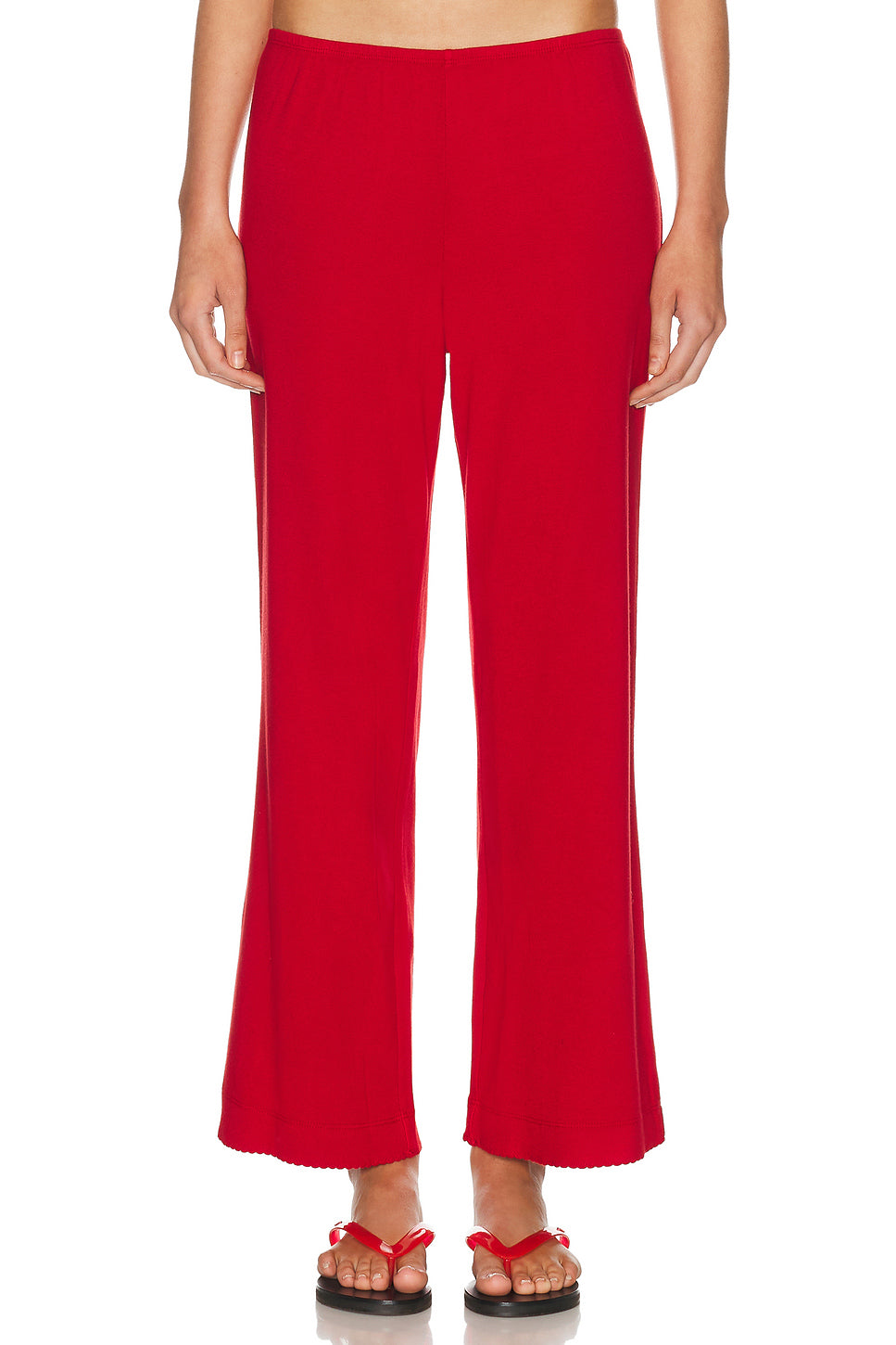 The Baby Rib Scallop Pant