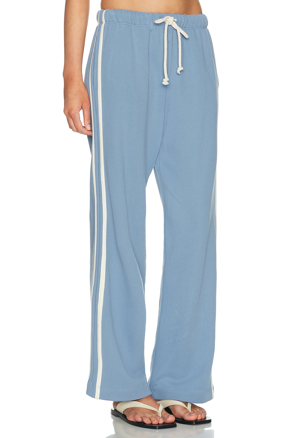 The Eco Terry Stripe Crop Pant