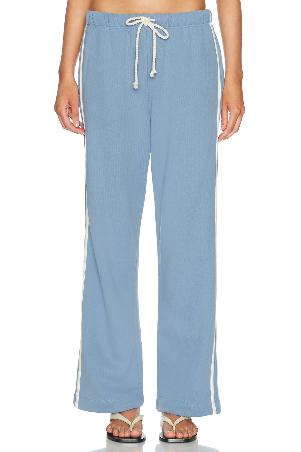 The Eco Terry Stripe Crop Pant