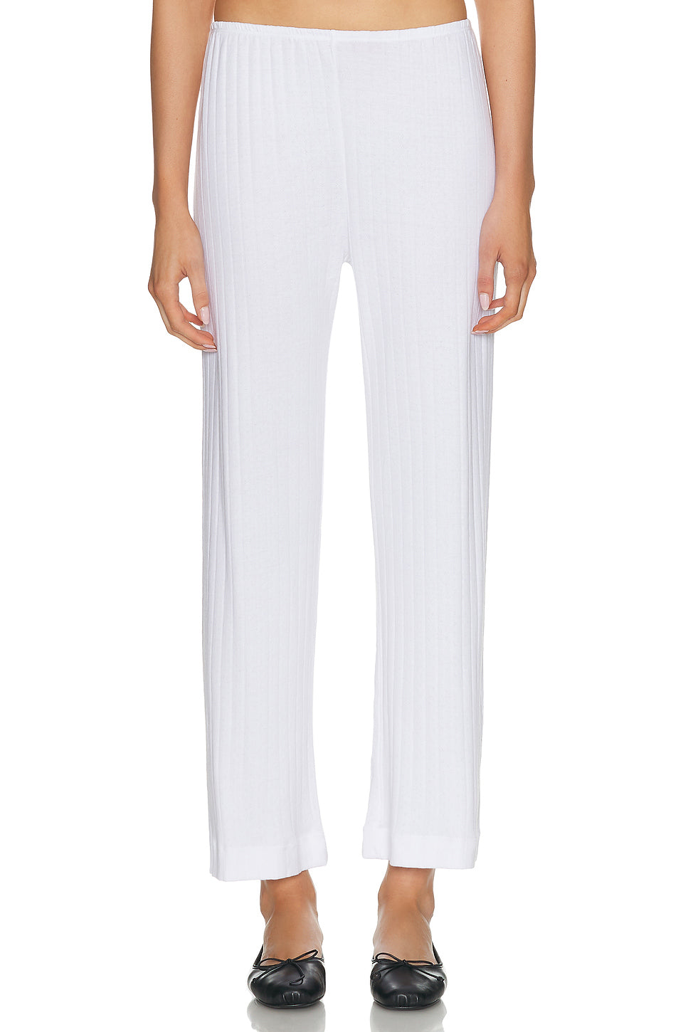 The Pointelle Simple Crop Pant