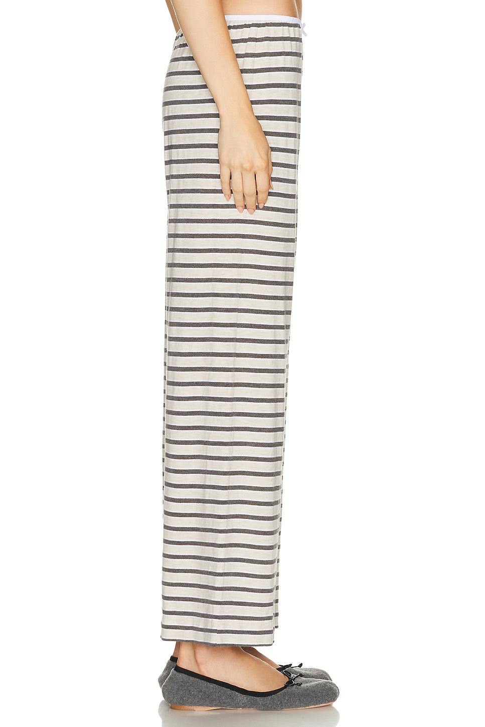 The Stripe Jersey Bow Simple Pant