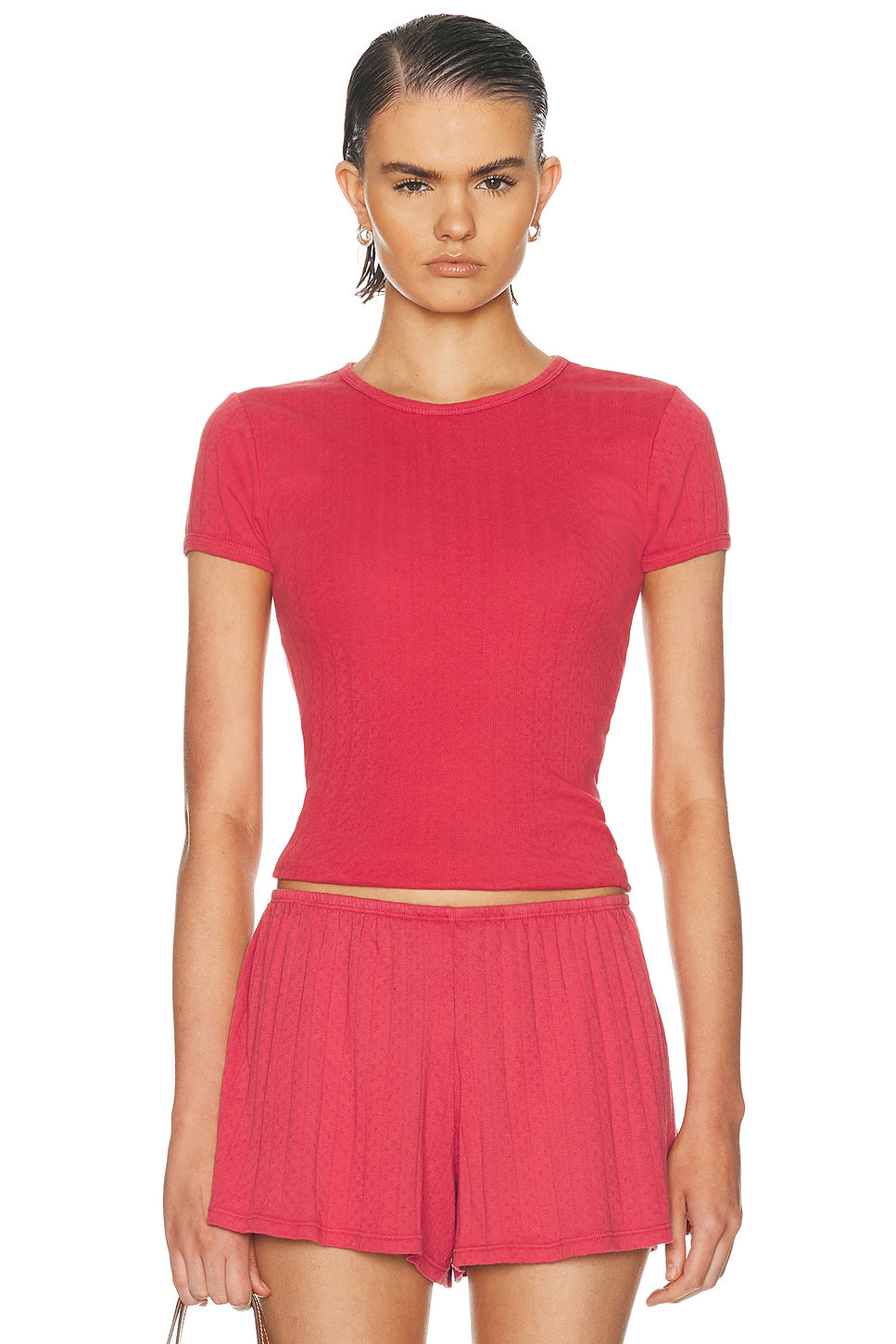 The Pointelle Baby Tee