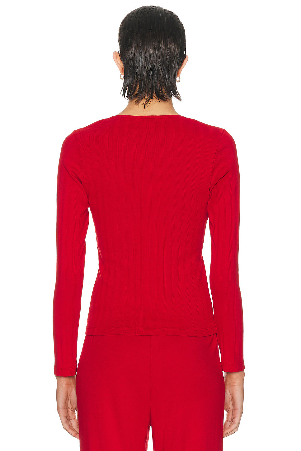 The Varied Rib Long Sleeve Scoop Neck Tee