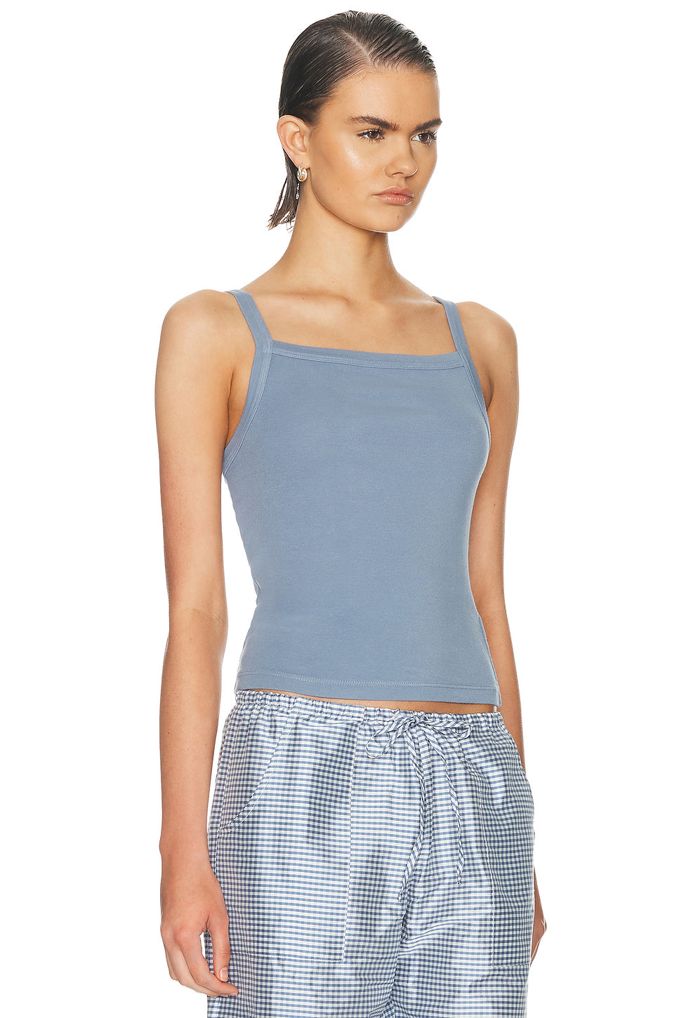 The Baby Rib Square Neck Tank Top