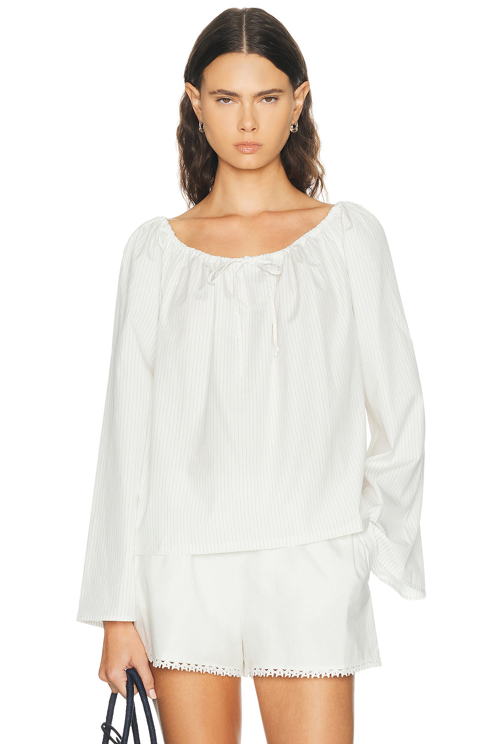 The Pop Pinstripe Tie Top