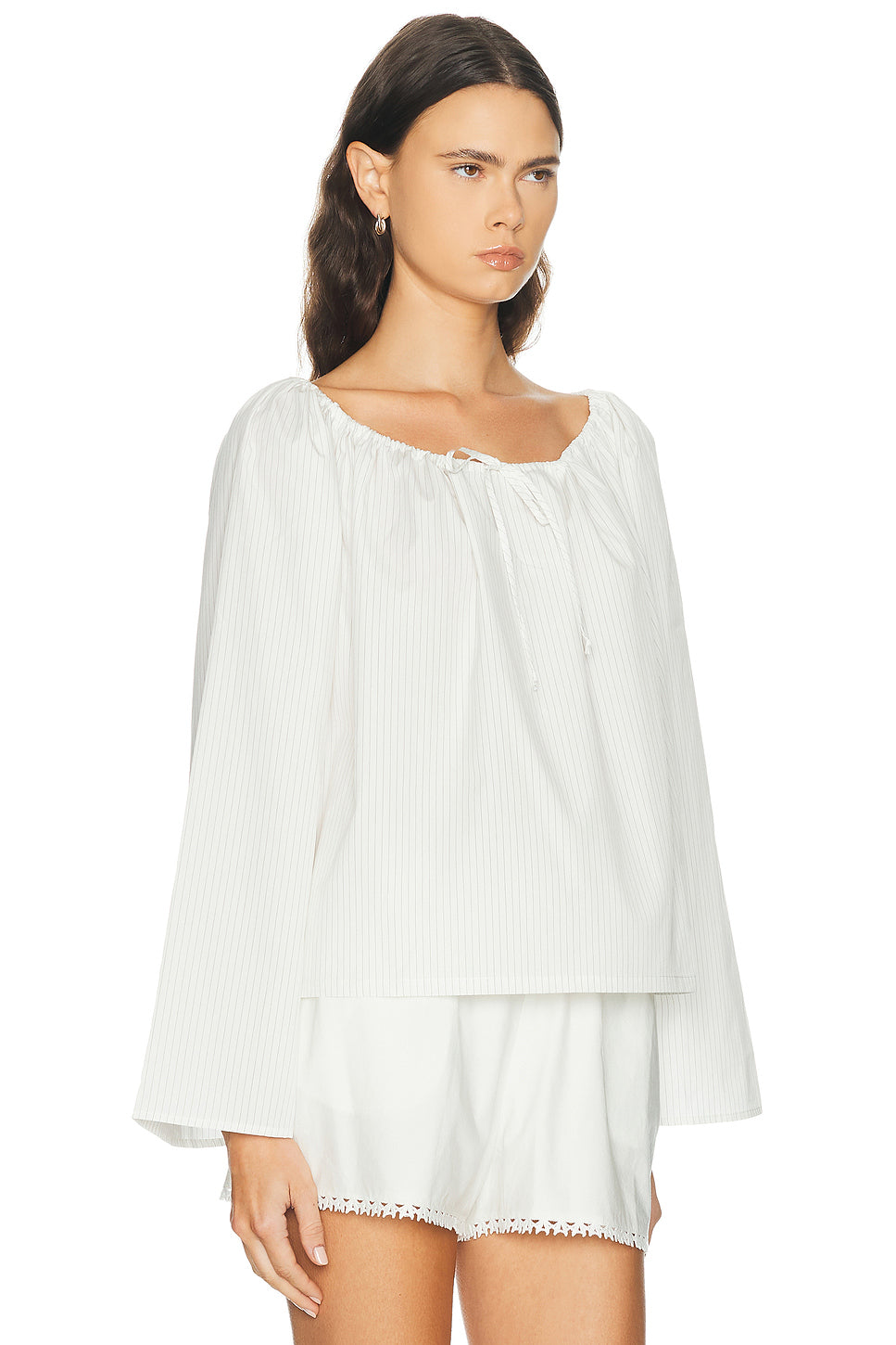 The Pop Pinstripe Tie Top
