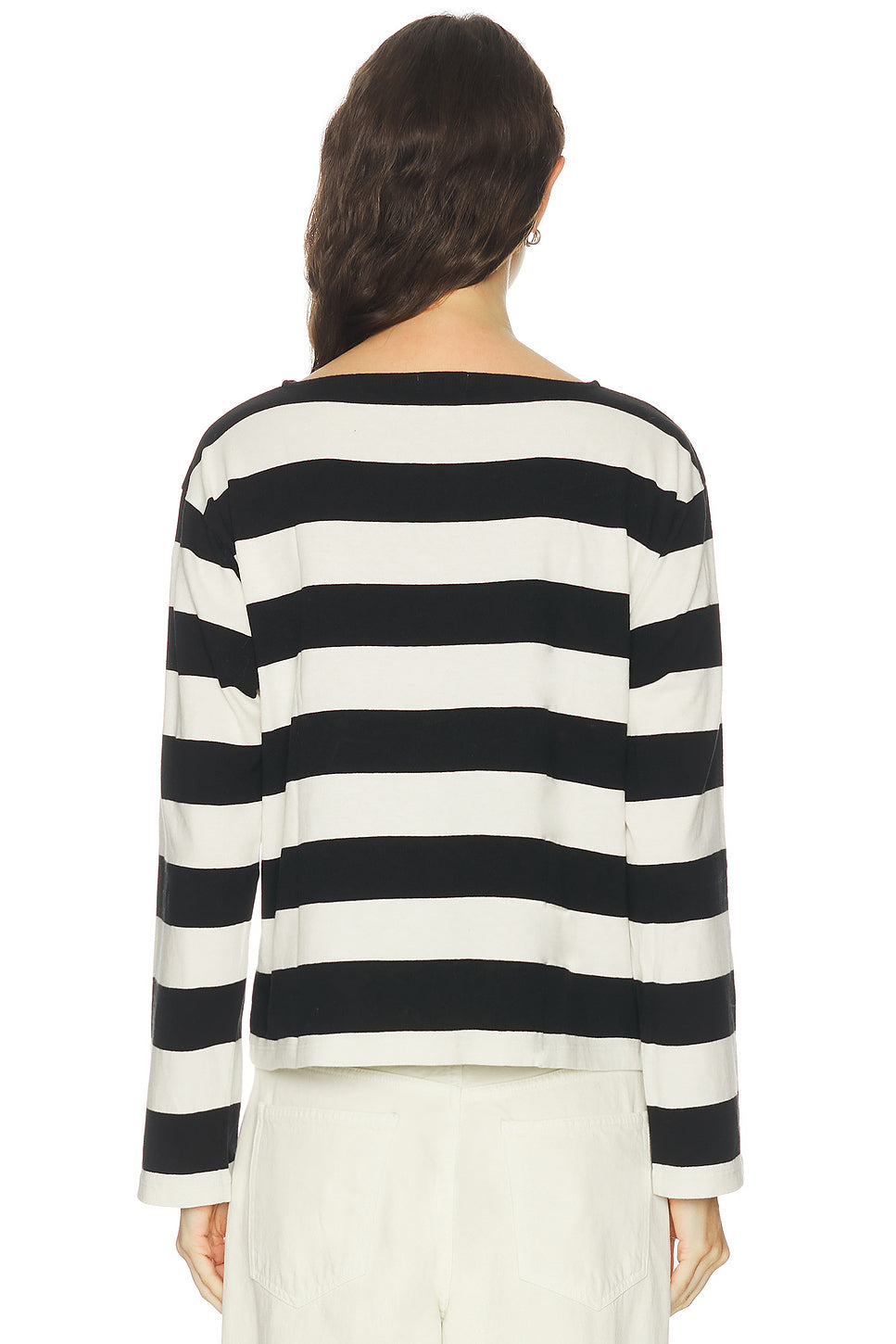 The Jersey Stripe Boatneck Top