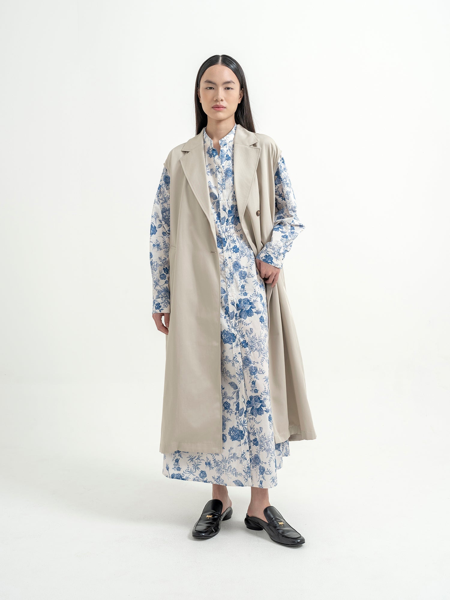 Neida Sleeveless trench Jacket