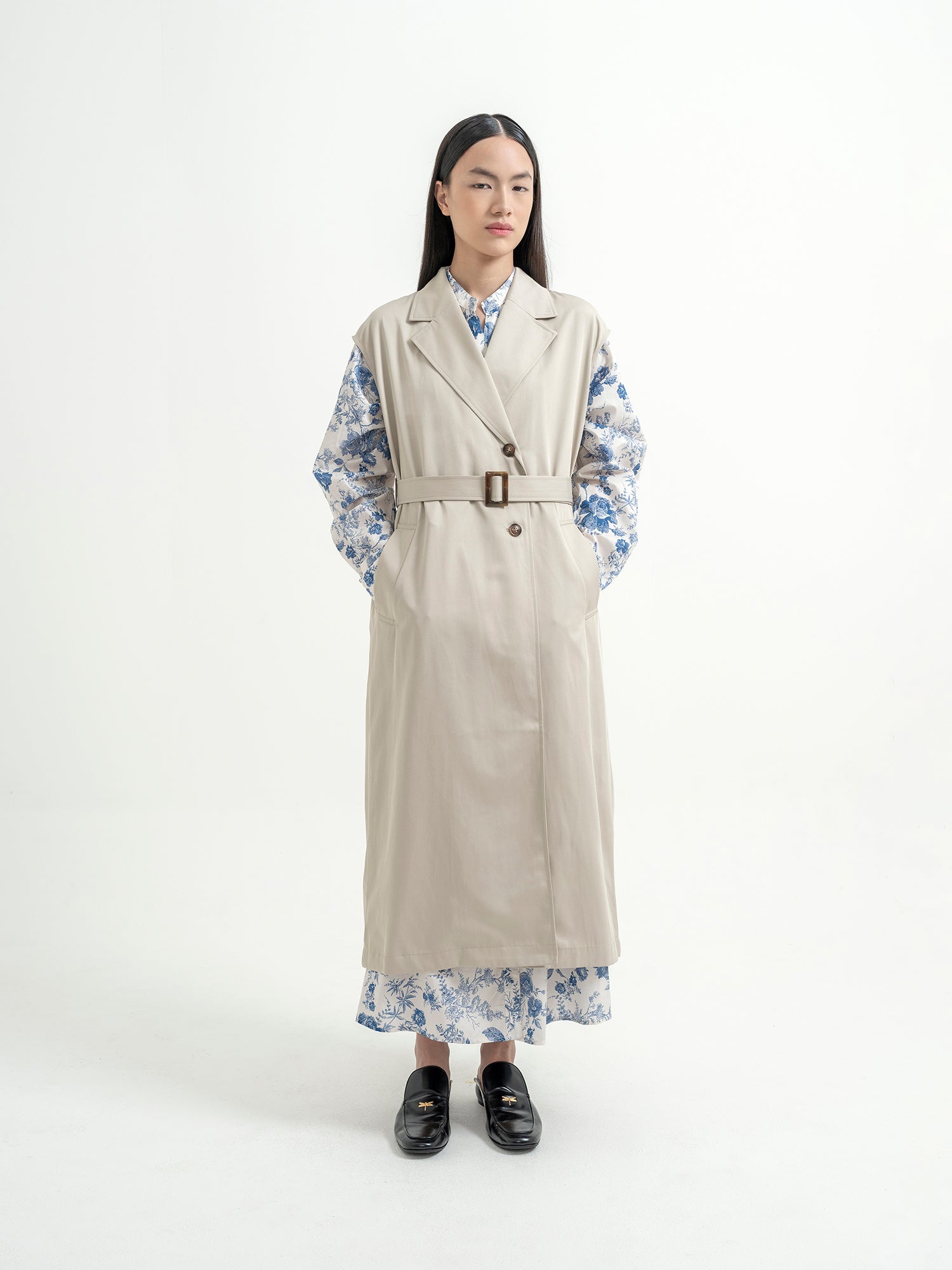 Neida Sleeveless trench Jacket