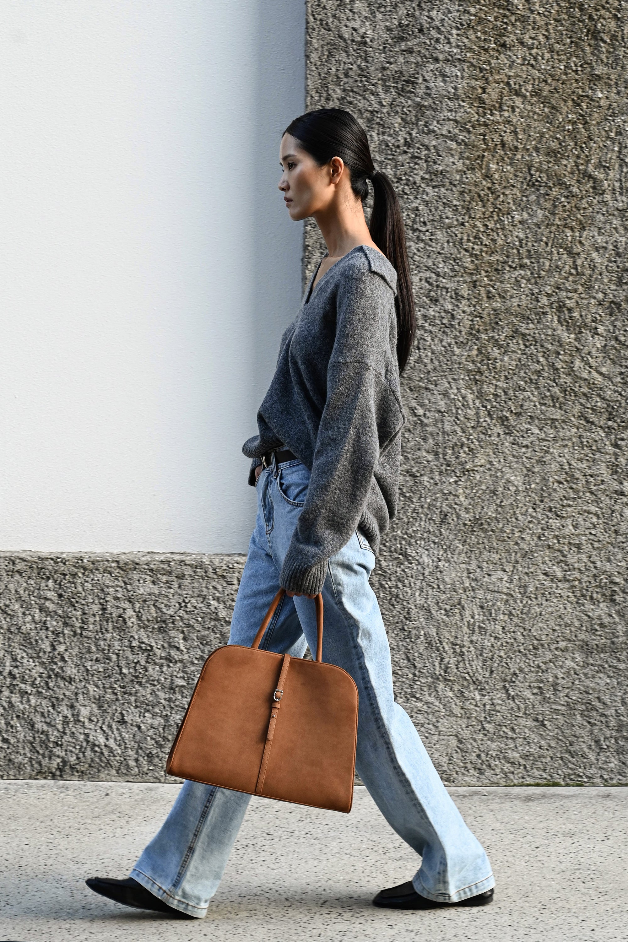 BLANC SUEDE LARGE