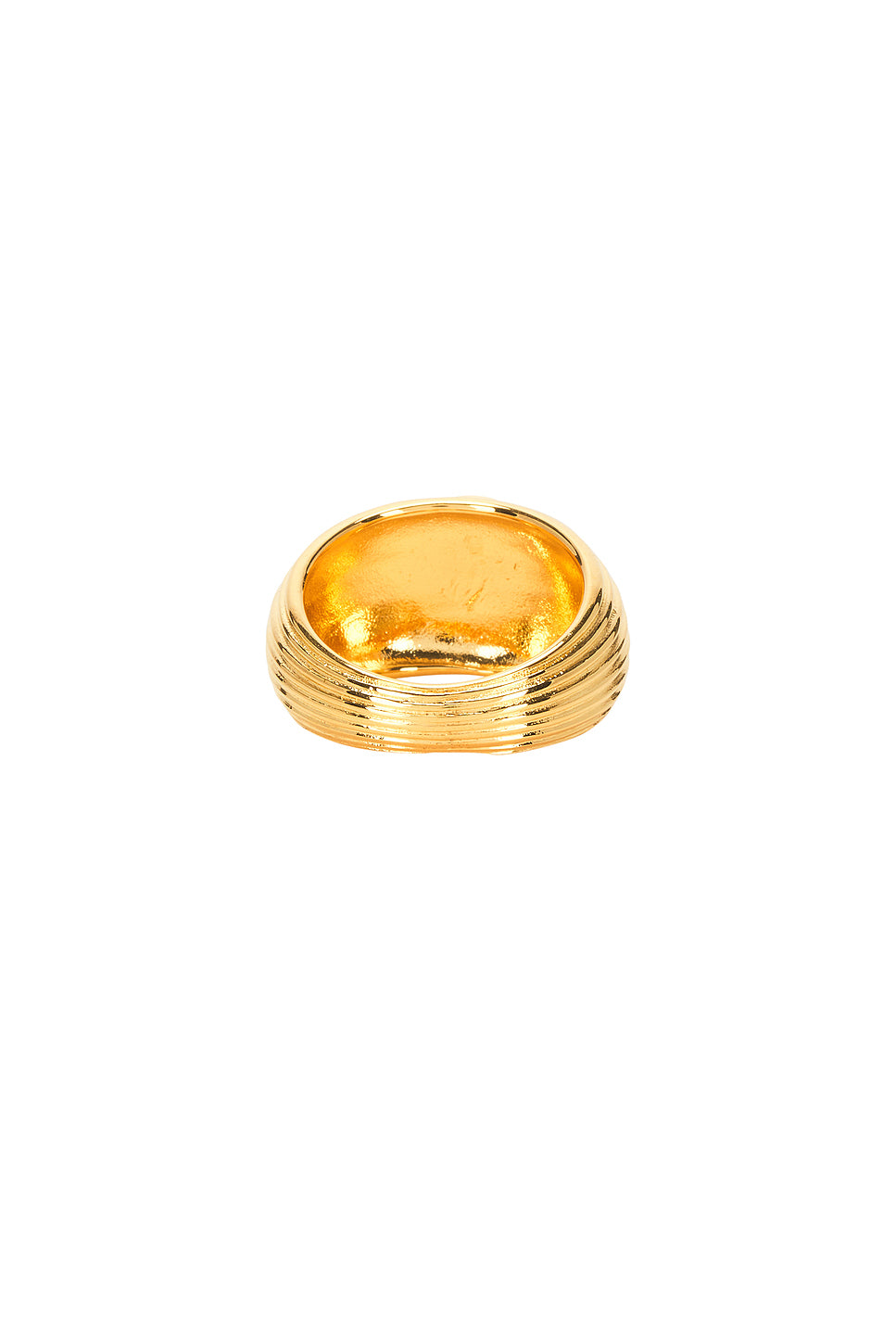 Wave Motion Signet Pinky Ring