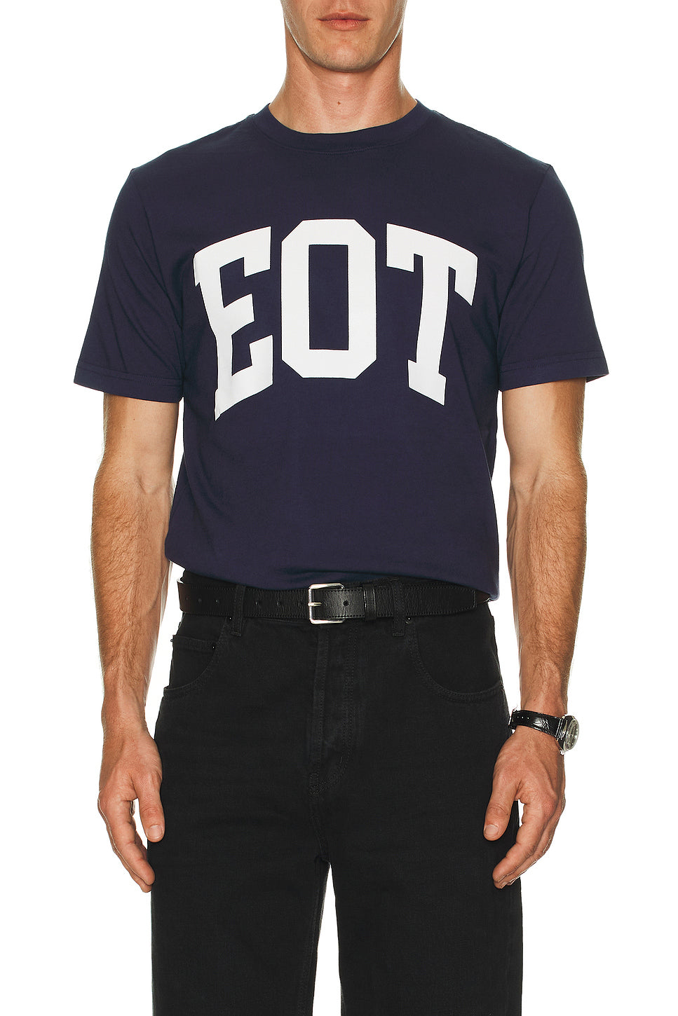 Garment Dyed Collegiate Logo Tee