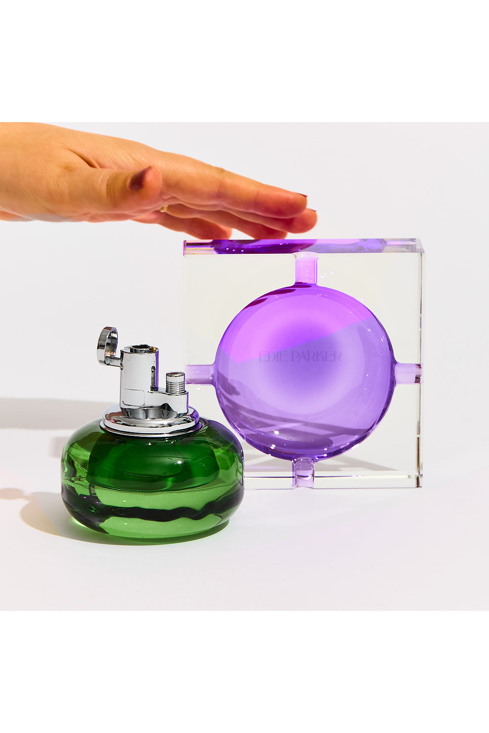Glass Tabletop & Ashtray Set