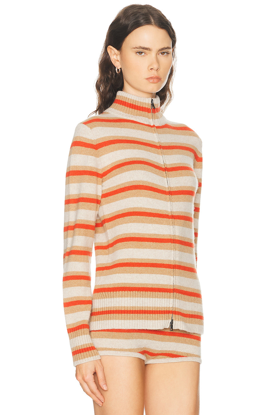 Hallie Stripe Zip Cardigan