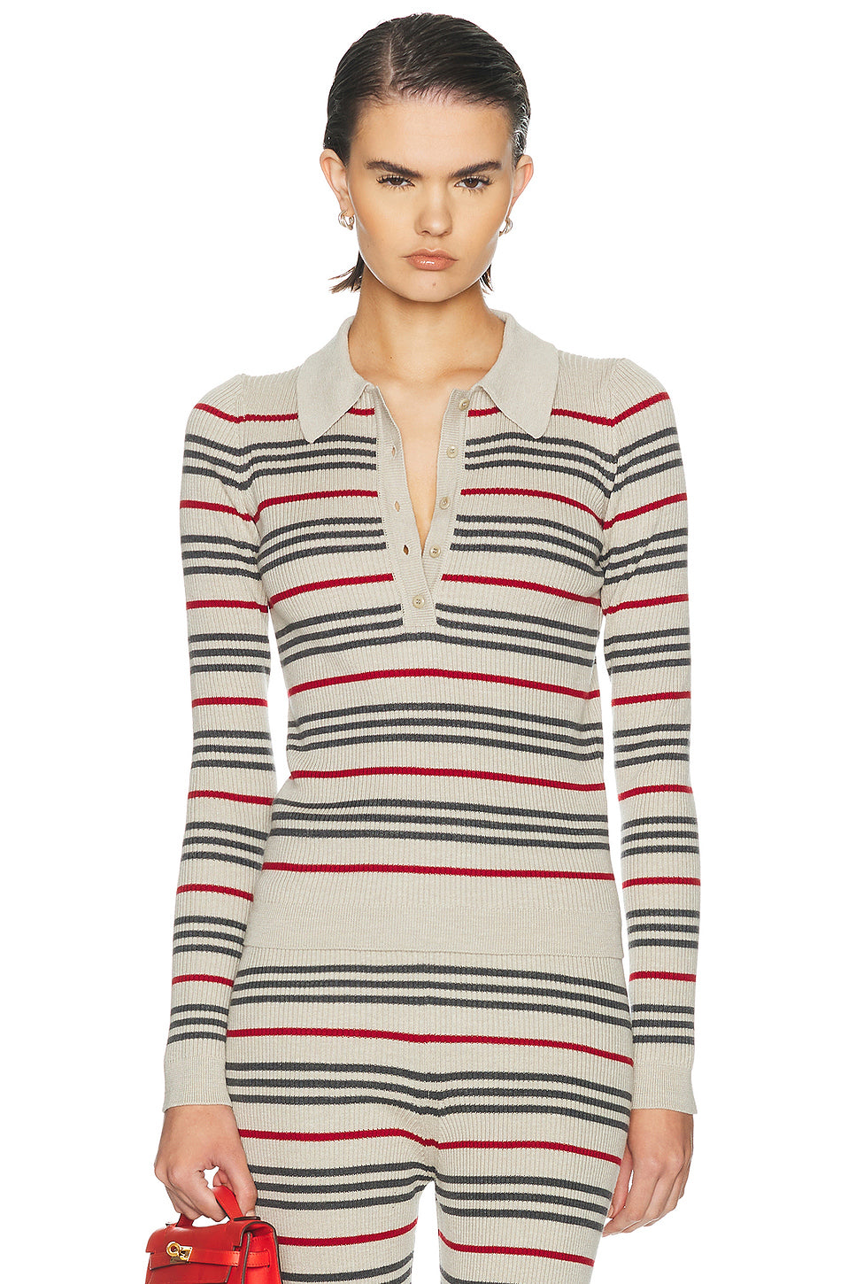 Libeccio Stripe Polo Sweater
