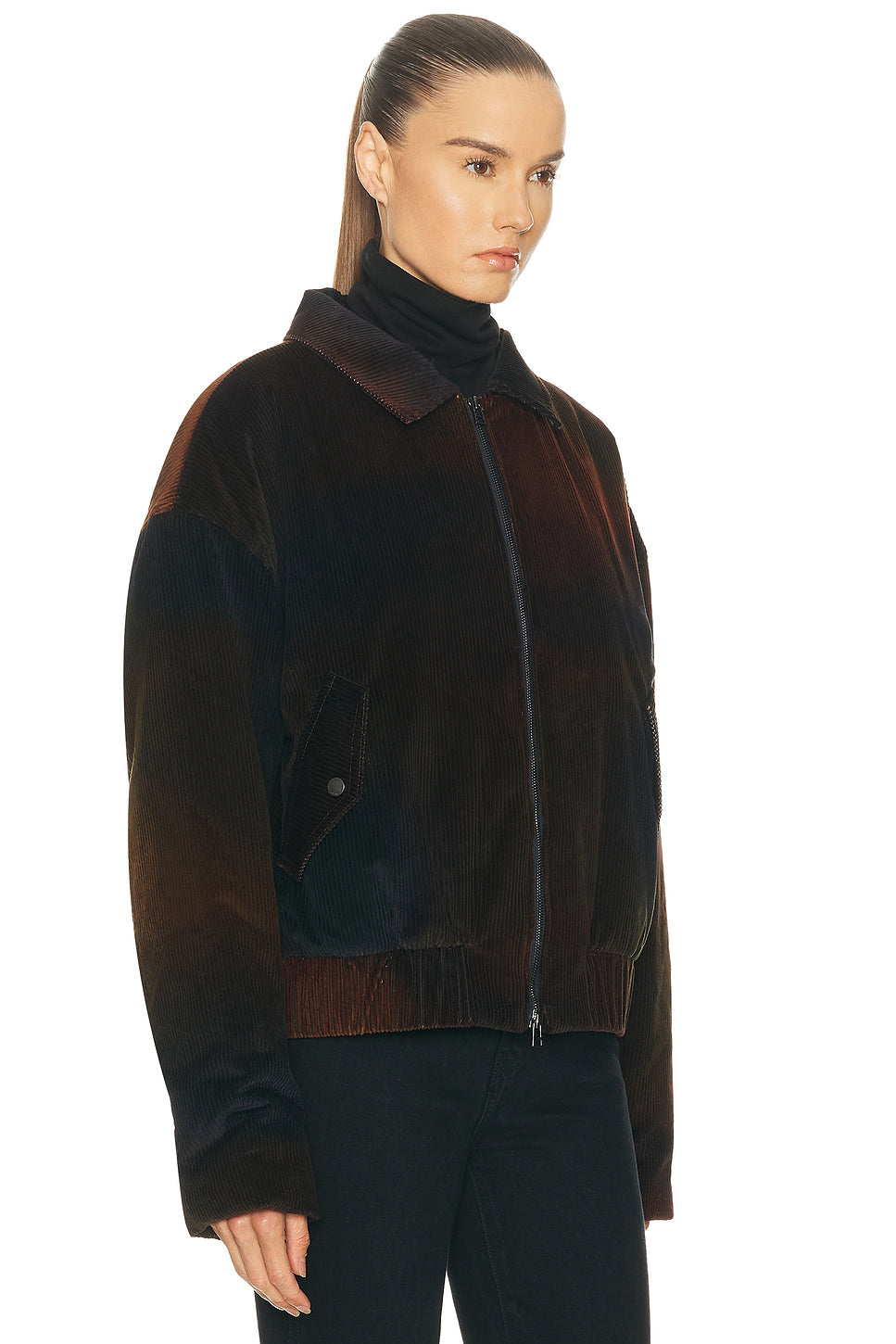 Ombre Cord Boxy Jacket