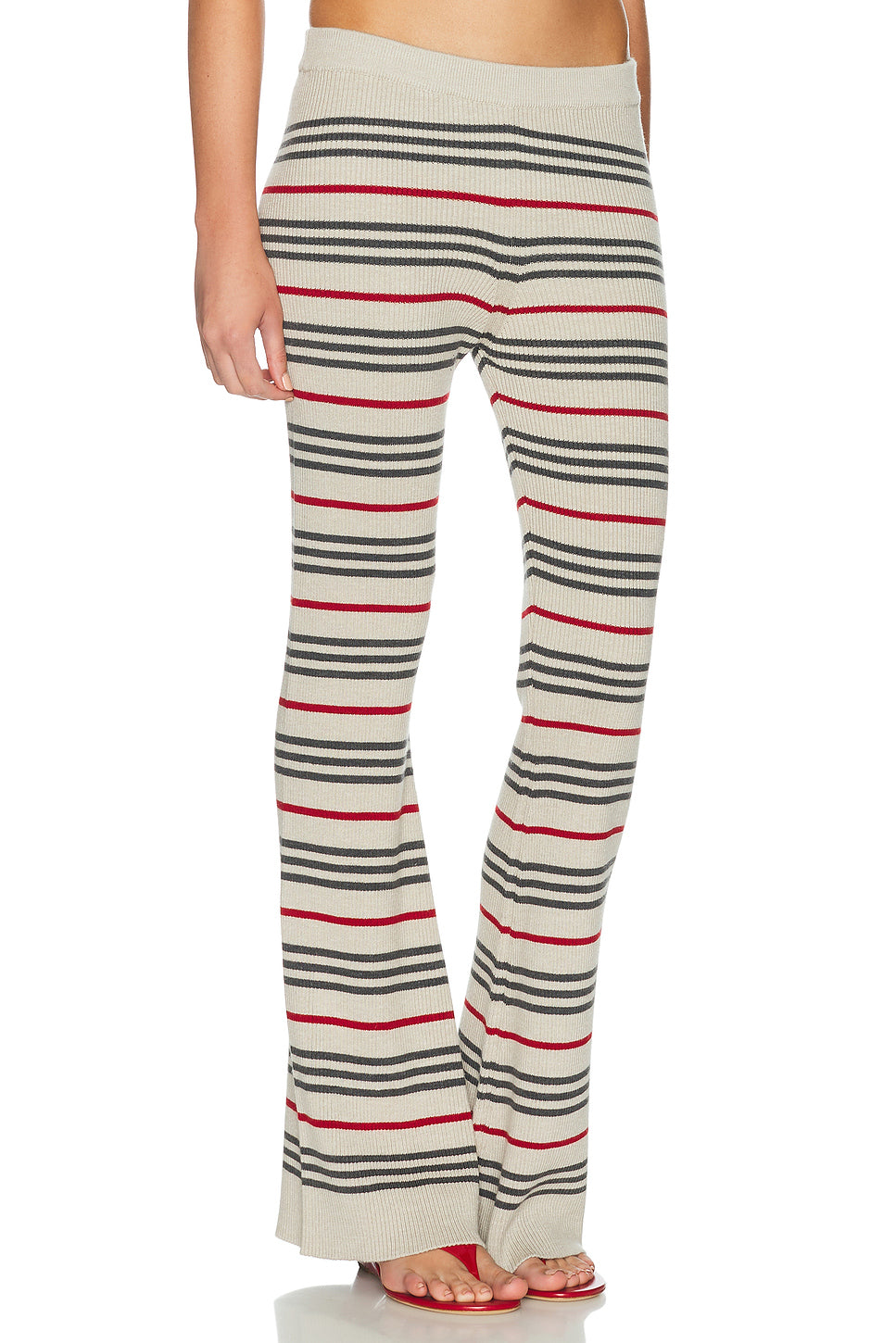 Libeccio Rib Stripe Flare Pant