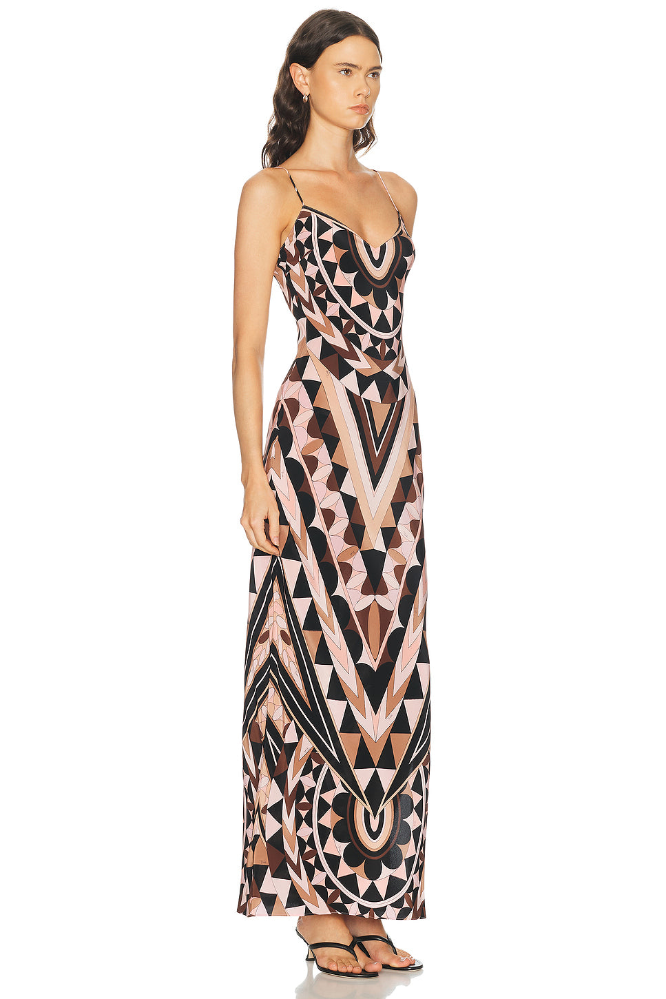 Crepe De Chine Long Dress