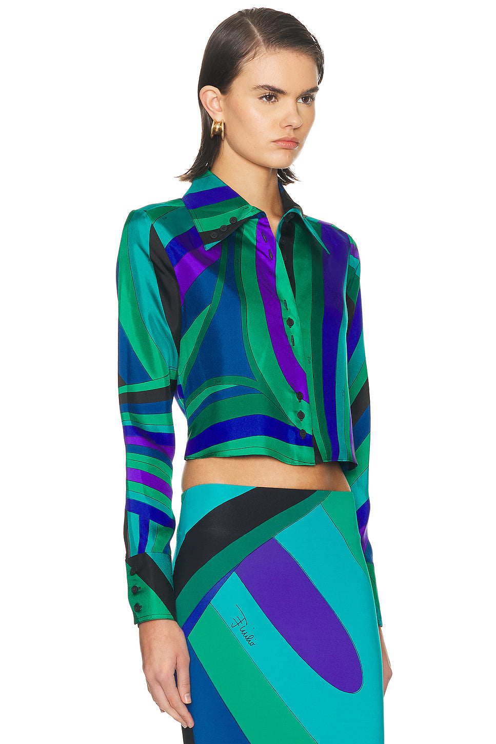 Cropped Long Sleeve Top