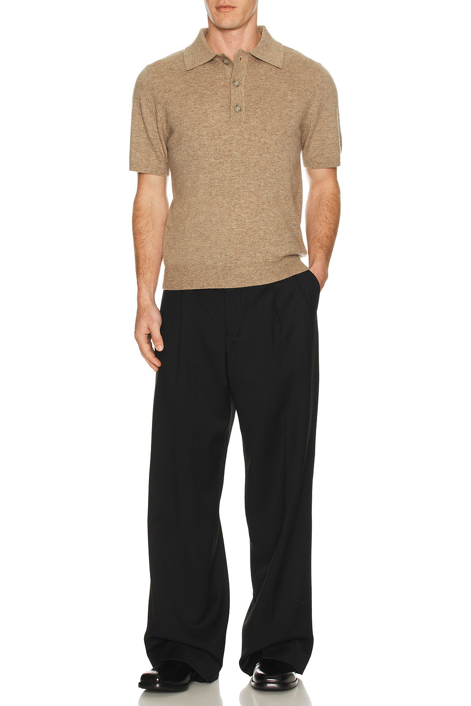 Short Sleeve Knit Polo