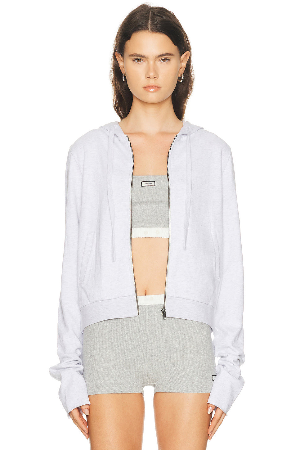 Cropped Zip Up Jacket