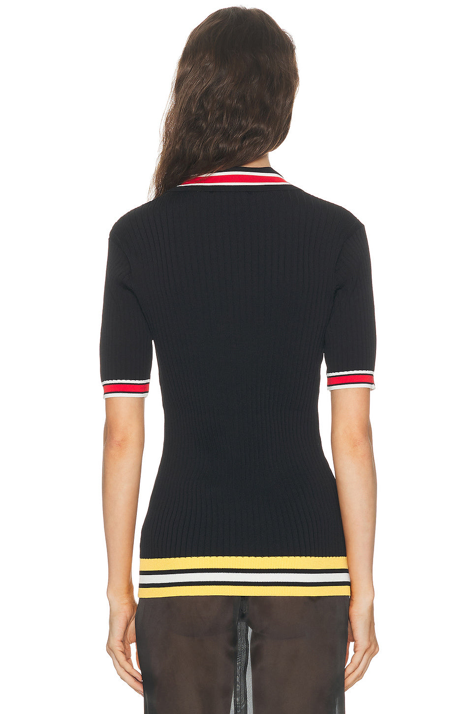 Ribbed Polo Top