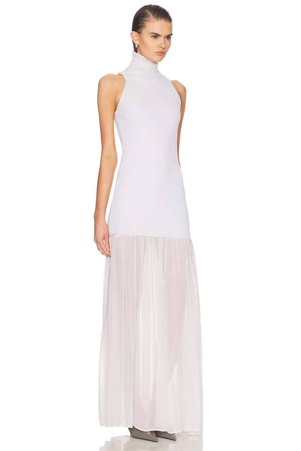 Airy Halter Turtleneck Dress