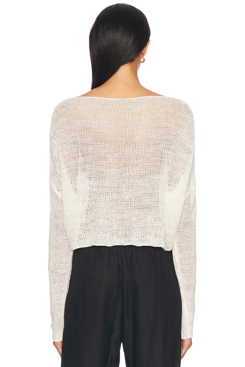 Linen Open Knit Bateau Sweater