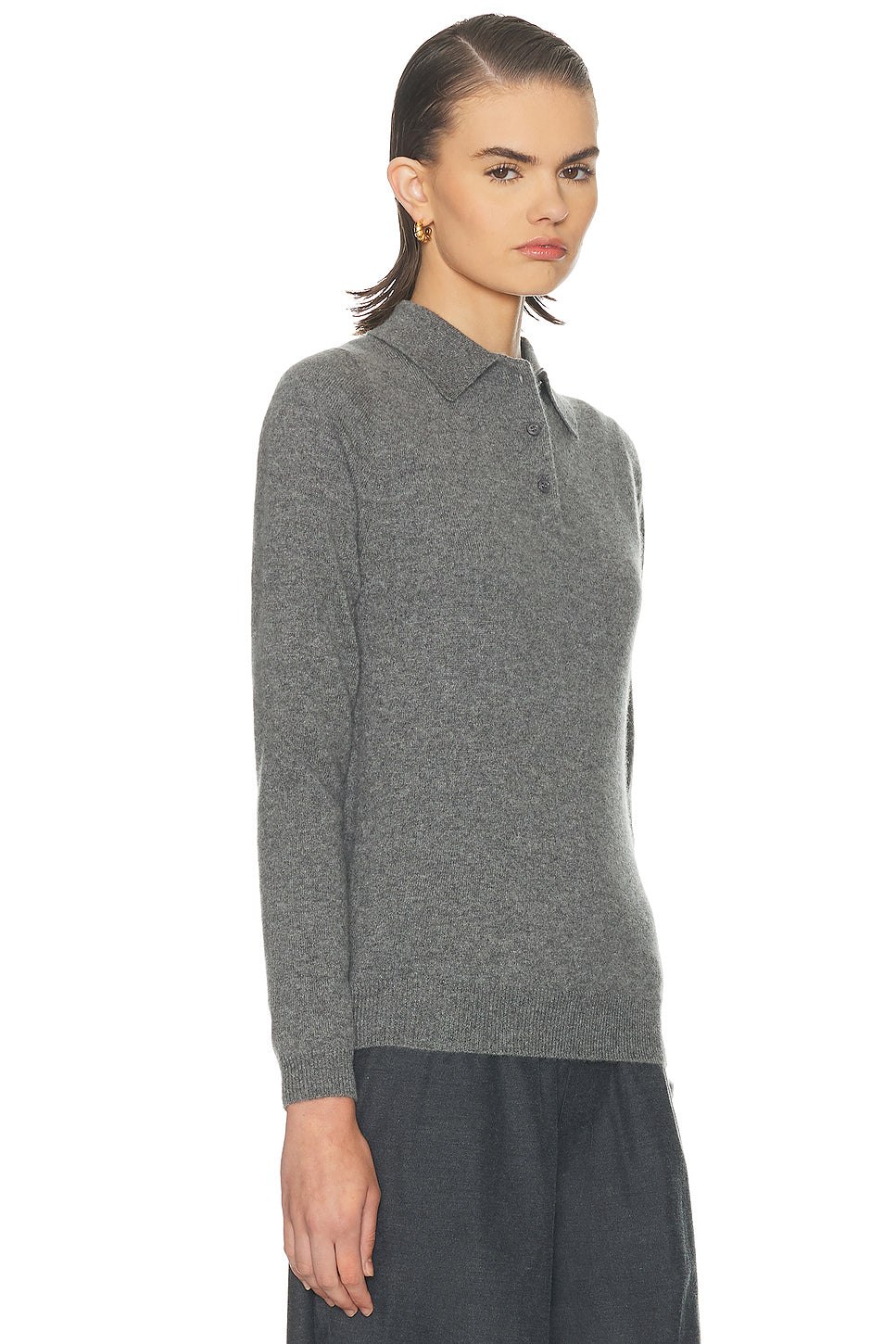 Knit Cashmere Polo Sweater