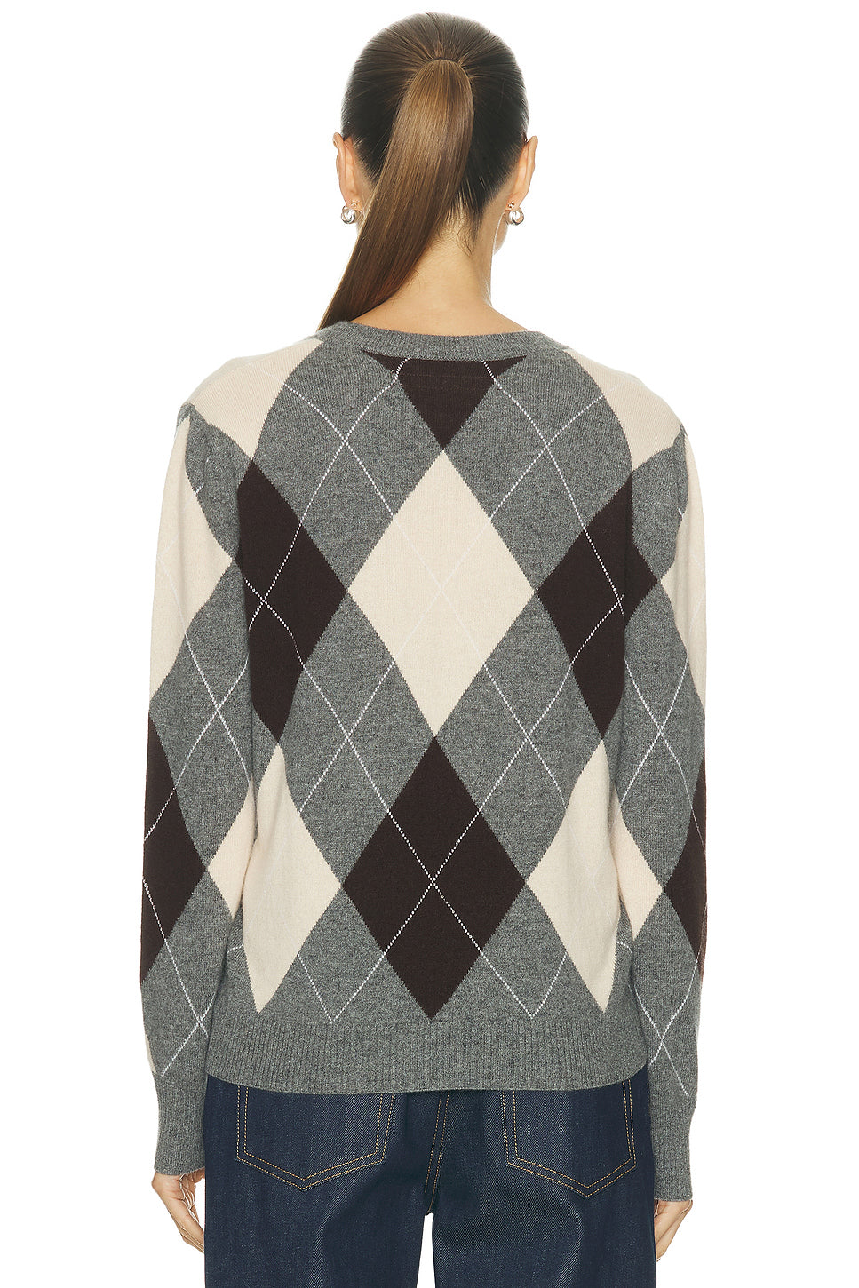 Knit Cashmere Argyle Sweater