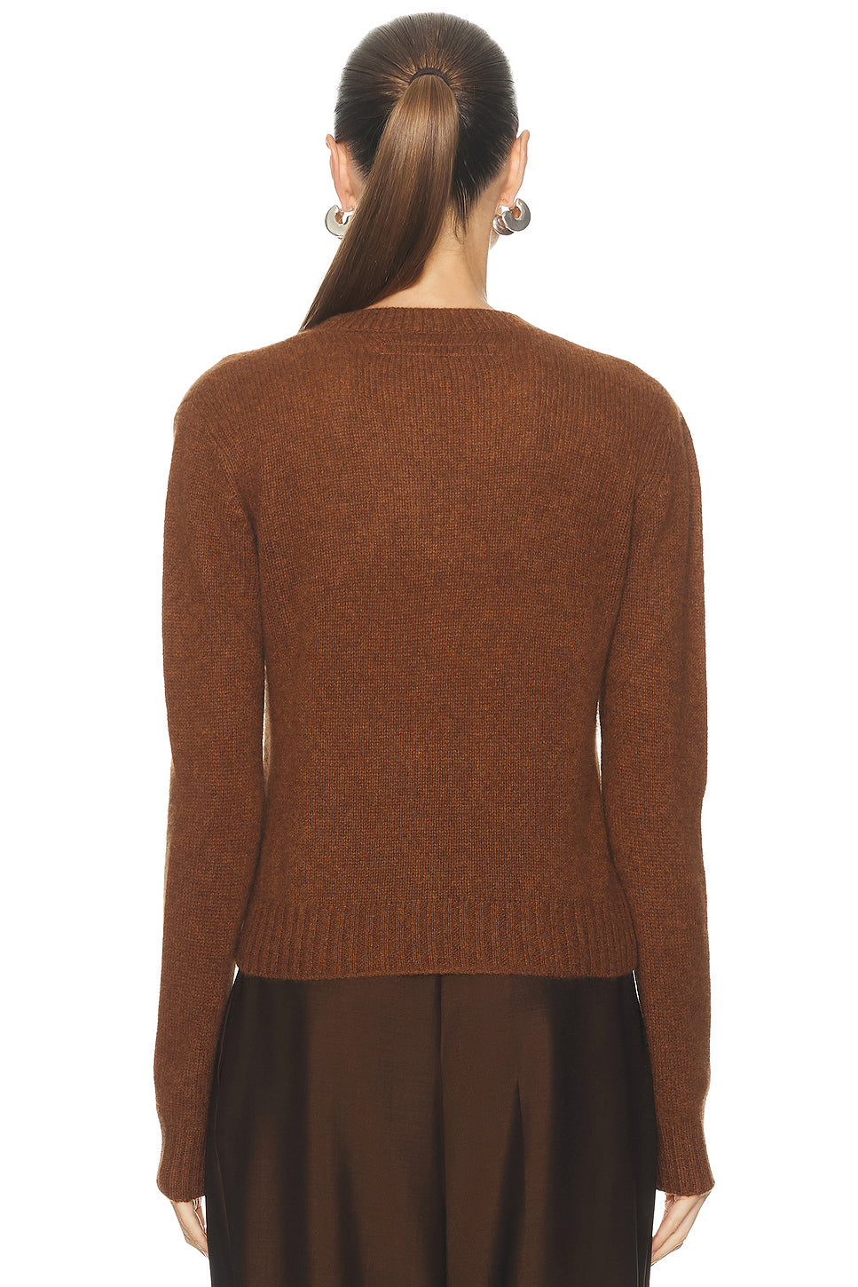 Cashmere Easy Long Sleeve Crewneck Sweater
