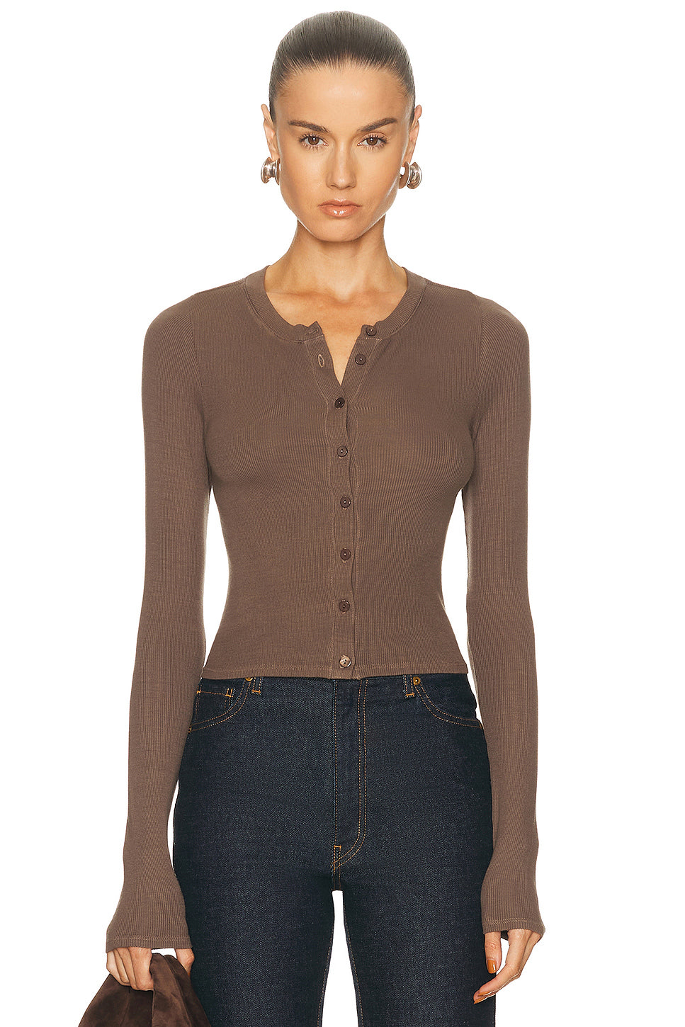 Silk Rib Essential Cardigan