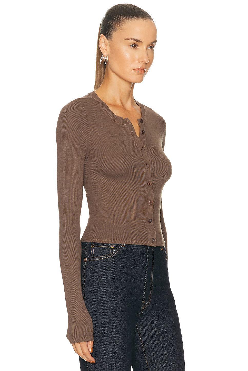 Silk Rib Essential Cardigan