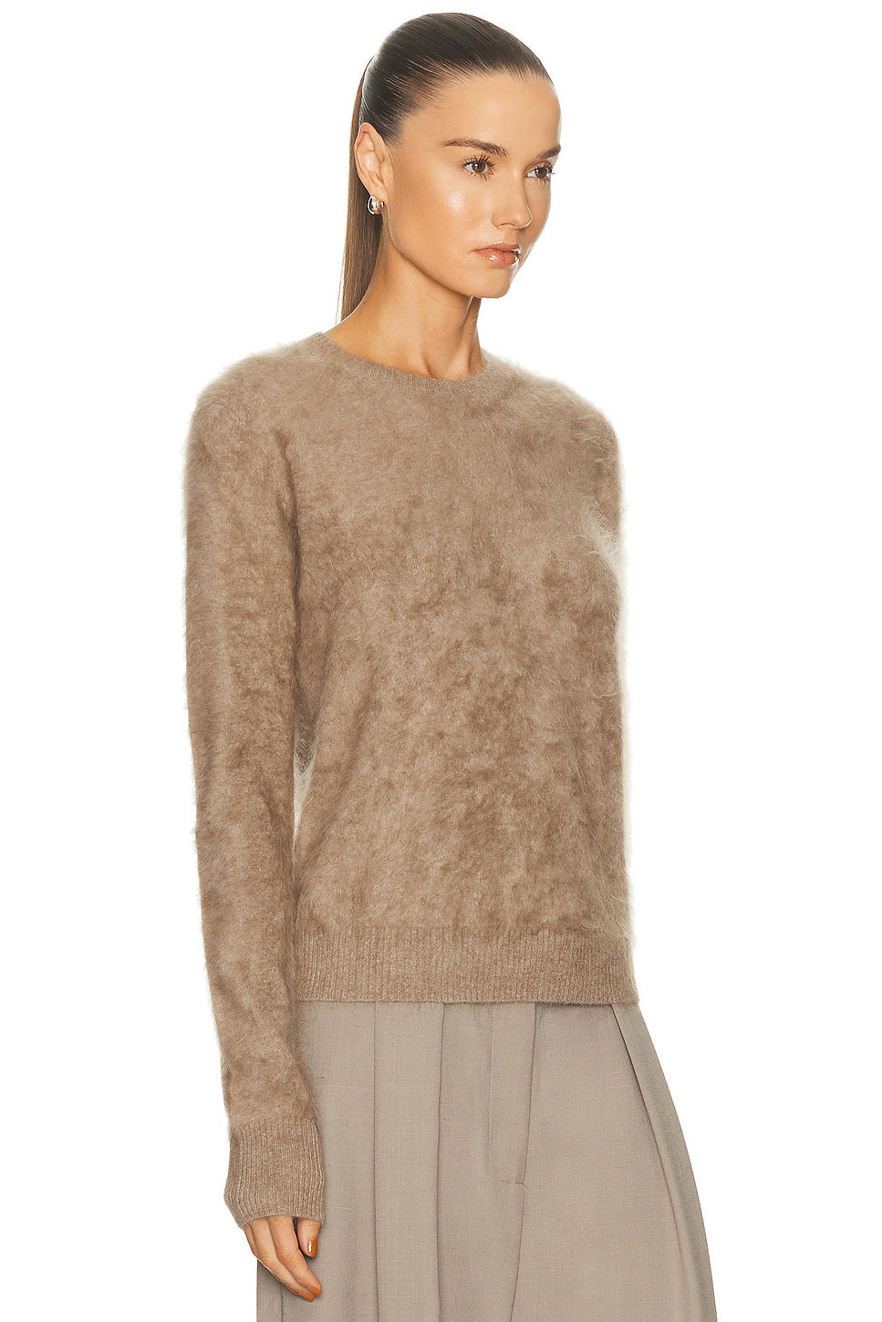 Longhair Cashmere Easy Crewneck Sweater