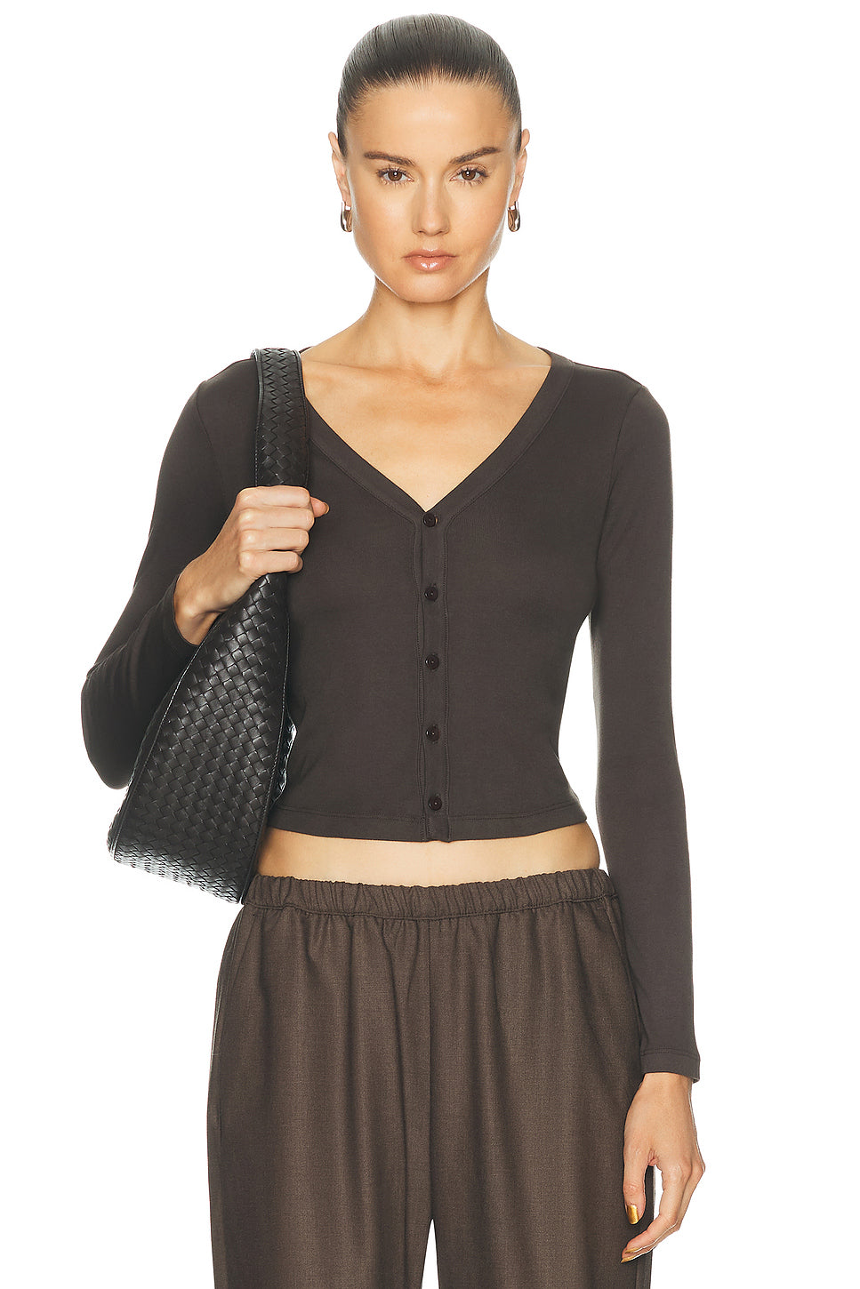 Supima Cotton V-Neck Cardigan