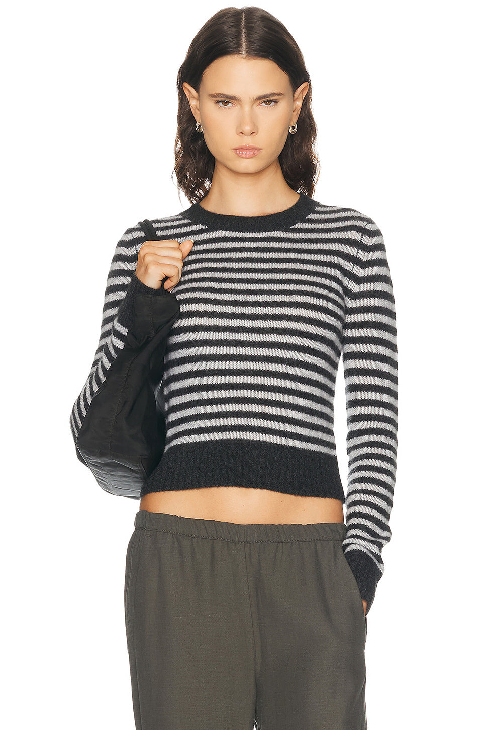 Cashmere Shrunken Crewneck Sweater