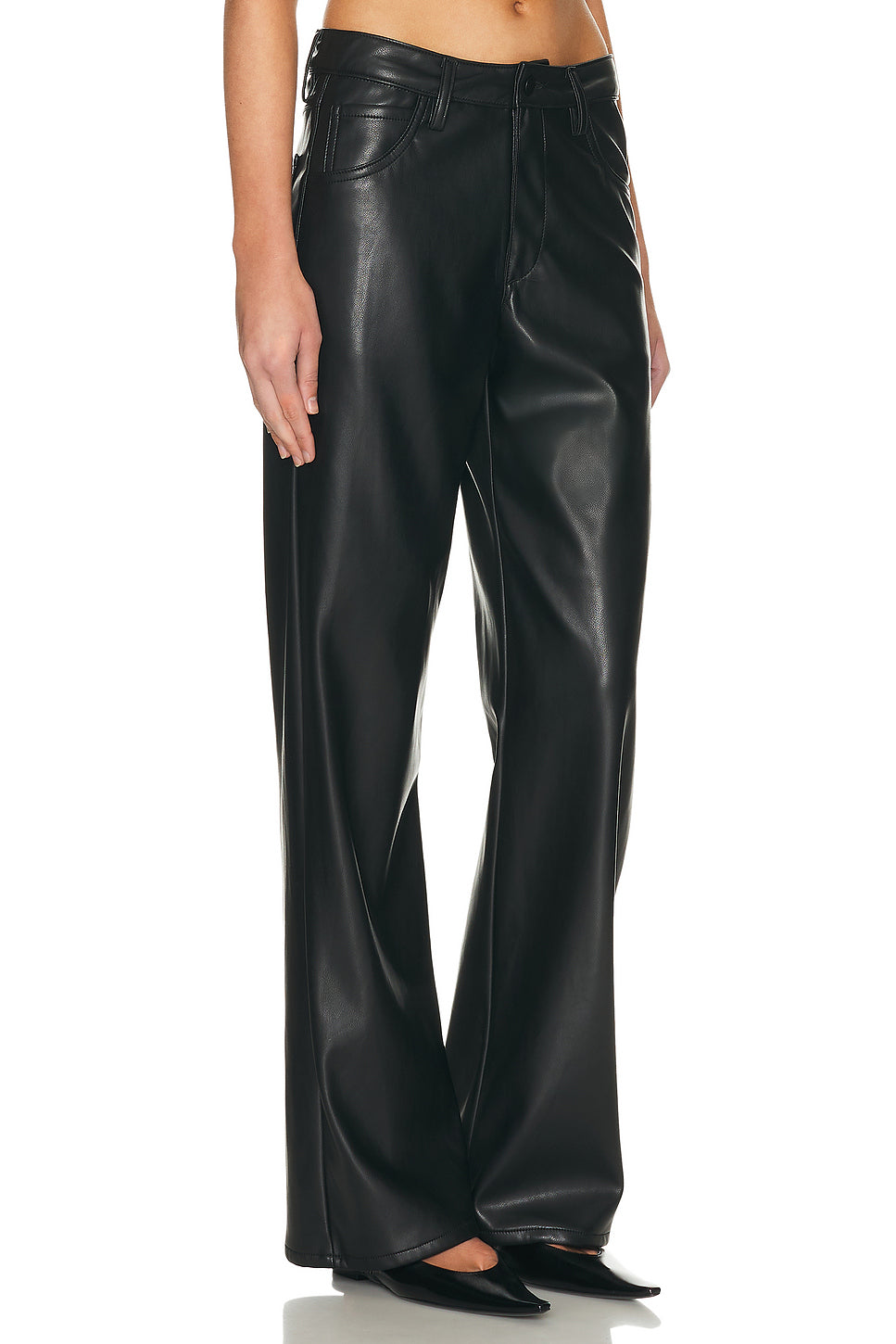 Leather Straight Leg Pant