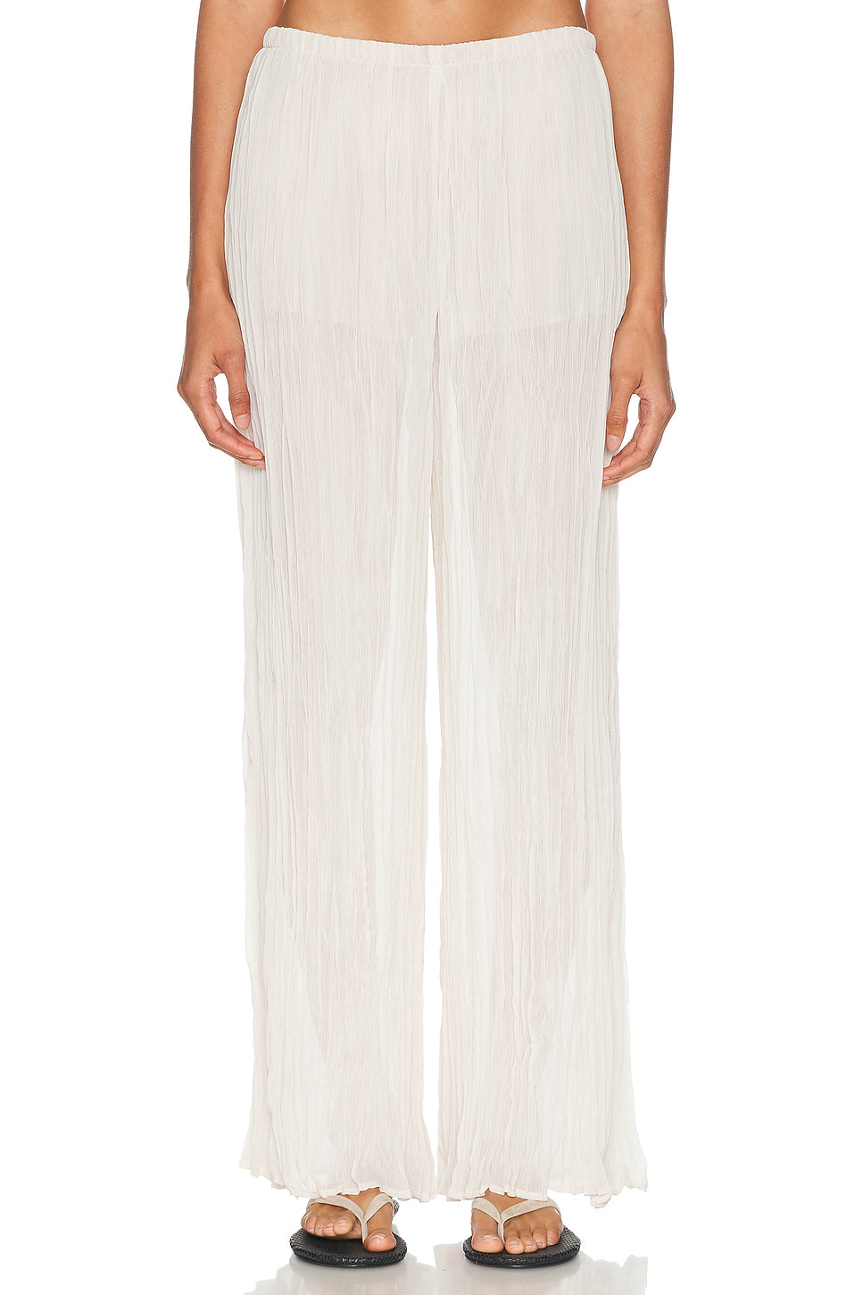 Plisse Palazzo Pant
