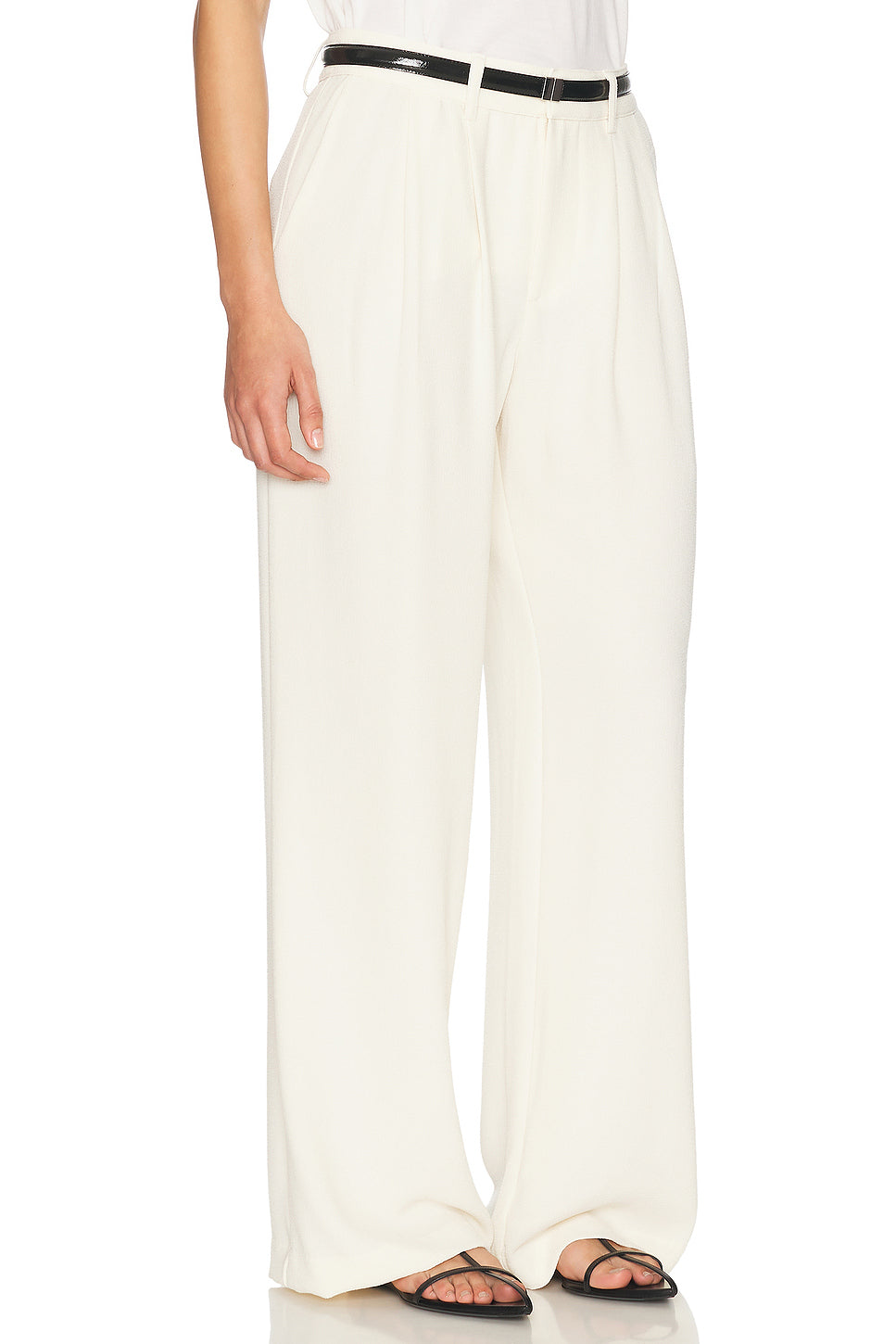 Crepe Mid Rise Trouser