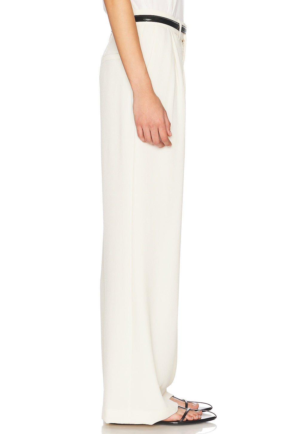 Crepe Mid Rise Trouser