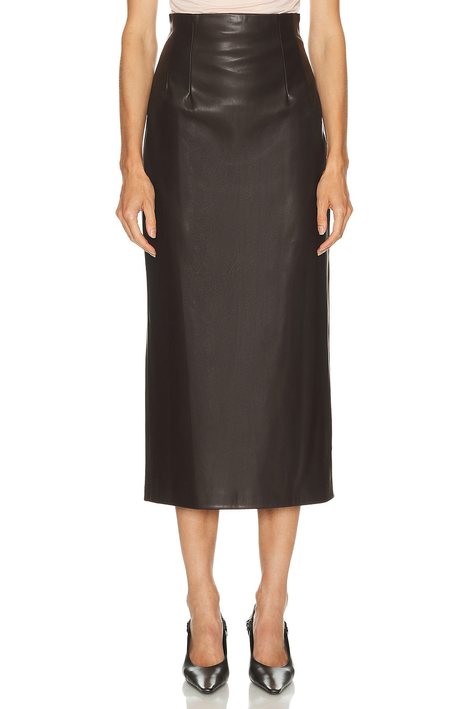 Leather High Waisted Curve Skirt