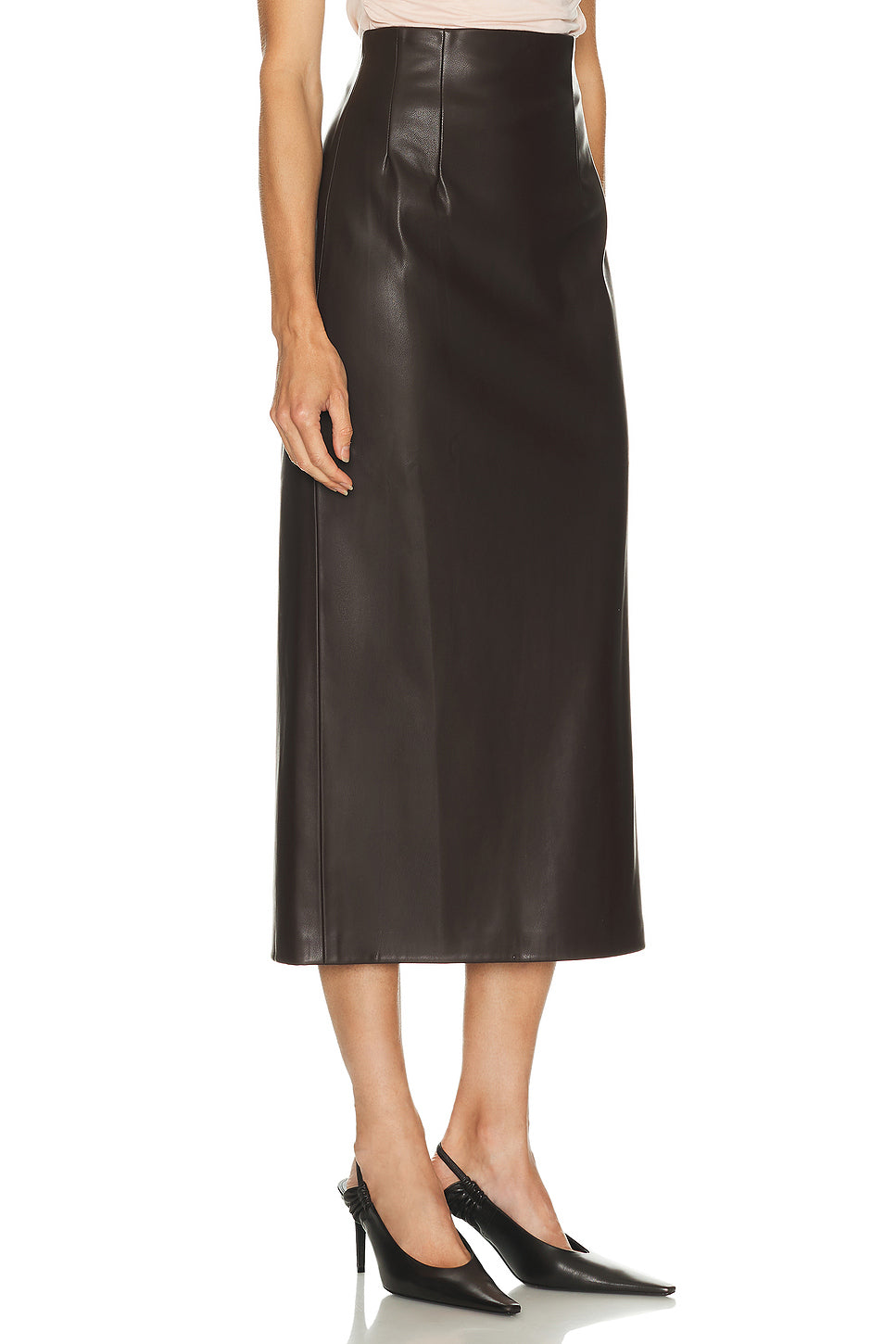 Leather High Waisted Curve Skirt