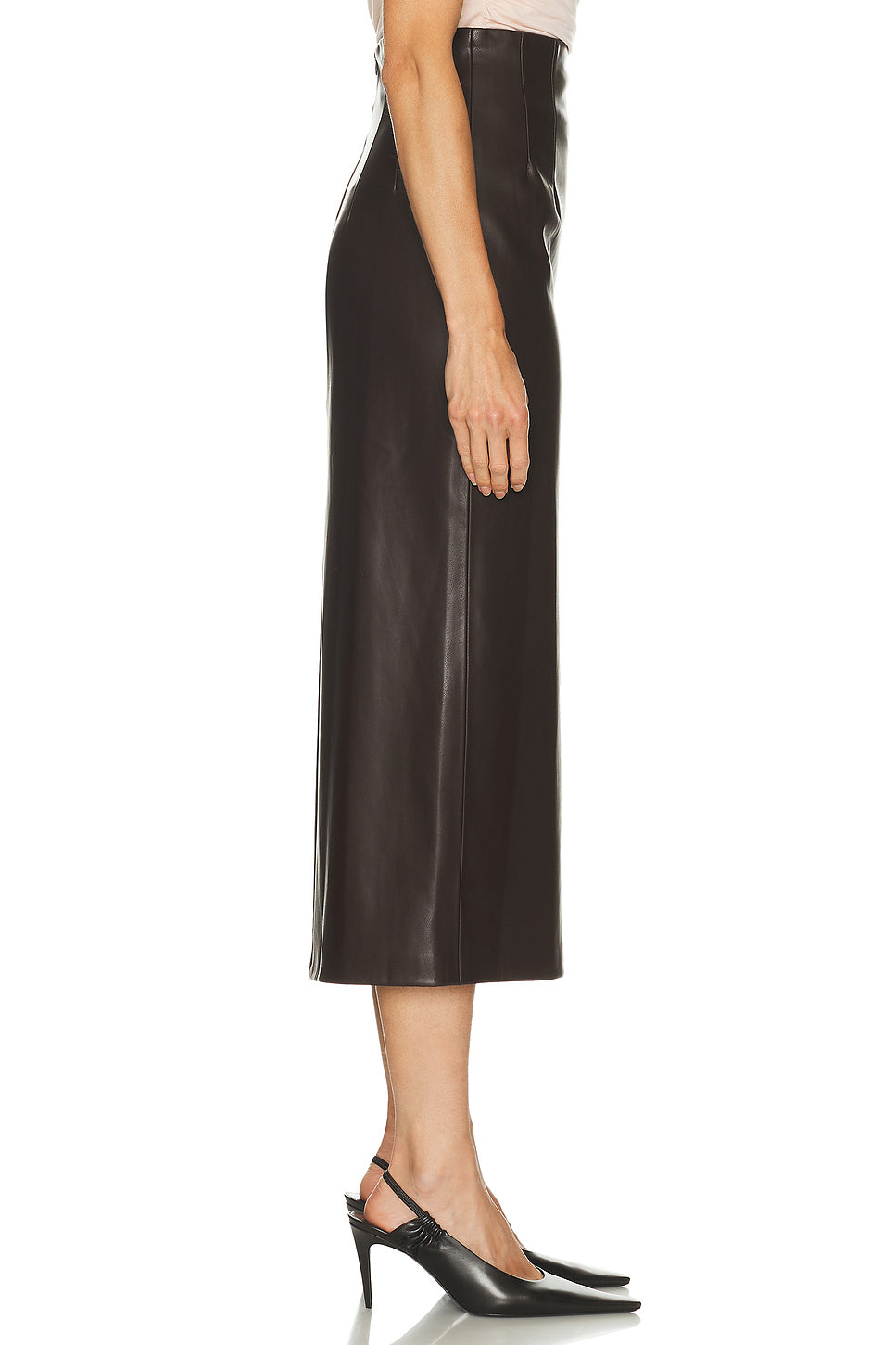 Leather High Waisted Curve Skirt